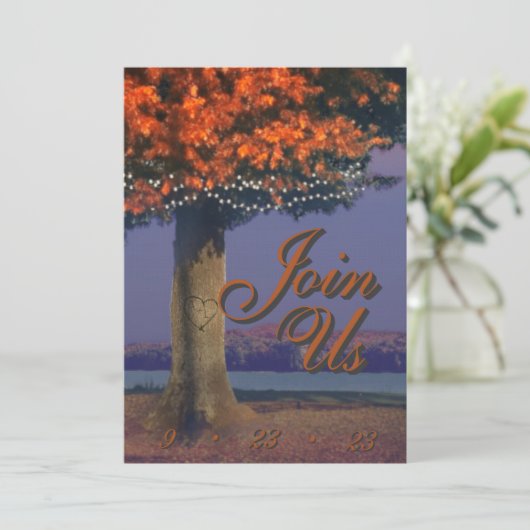 Bailey Wedding Einladung (Stehend Vorderseite)