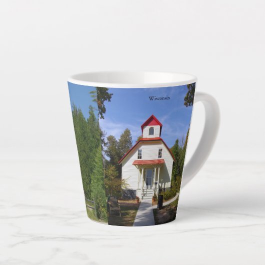 Baileys Harbor Range Lights latte mug Milchtasse (Rechte Ecke)