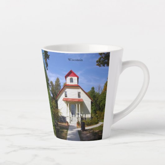 Baileys Harbor Range Lights Latte-Tasse Milchtasse (Rechts)
