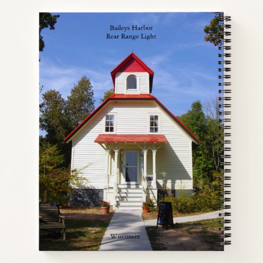 Baileys Harbor Range Lights notebook Notizblock (Rückseite)