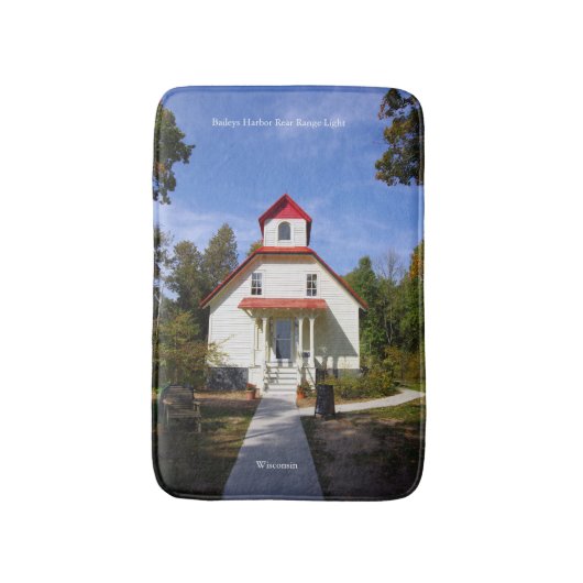 Baileys Harbor Rear Range Light bathmat Badematte (Vorderseite Vertikal)