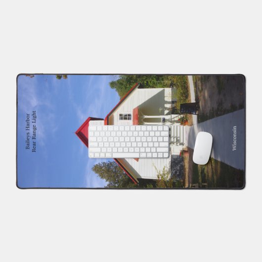 Baileys Harbor Rear Range Light desk mat Schreibtischunterlage (Tastatur & Maus)