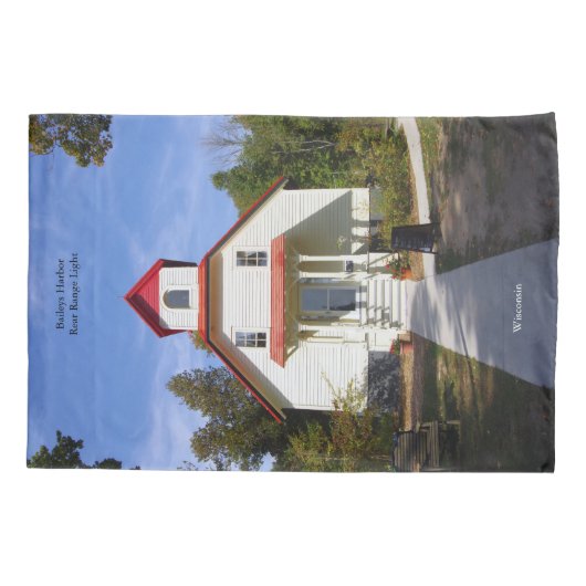 Baileys Harbor Rear Range Light pillow case Kissenbezug (Rückseite)