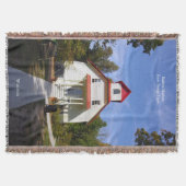 Baileys Harbor Rear Range Light throw blanket Decke (Vorderseite)