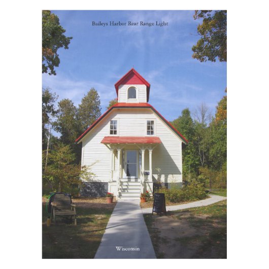 Baileys Harbor Rear Range Light Tischdecke (Vorderseite)