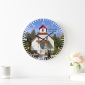 Baileys Harbor Rear Range Light-Uhr Große Wanduhr (Zuhause)