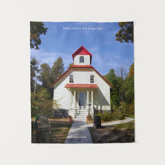 Baileys Harbor Rear Range Light Wandteppich (Vorderseite)