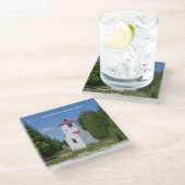 Baileys Harbour Range Lights Glas Untersetzer (Schrägansicht)