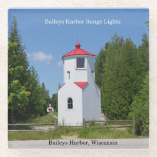 Baileys Harbour Range Lights Glas Untersetzer
