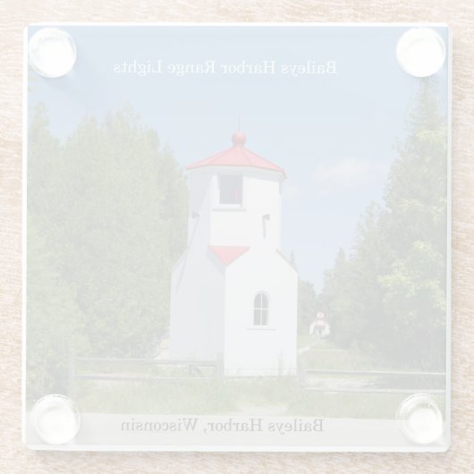 Baileys Harbour Range Lights Glas Untersetzer (Rückseite)