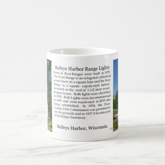 Baileys Harbour Range Lights History Tasse (Mittel)