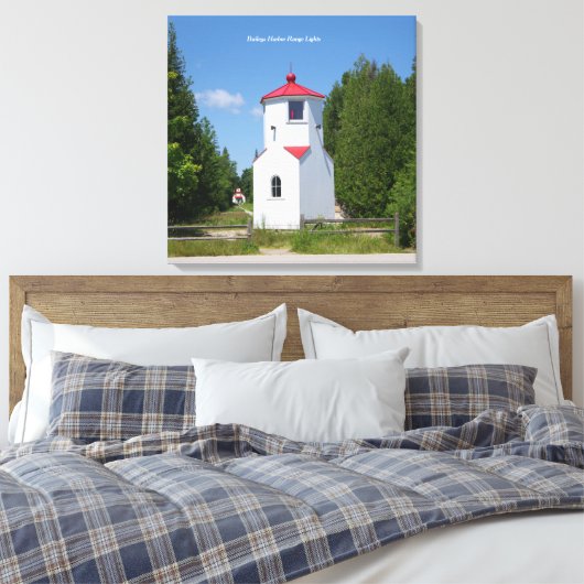 Baileys Harbour Range Lights Lights - Leinwand (Insitu (Schlafzimmer))