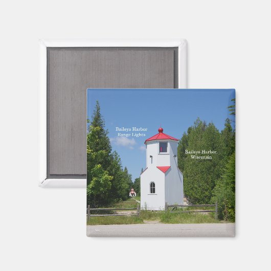 Baileys Harbour Range Lights Magnet (Vorderseite/Rückseite)
