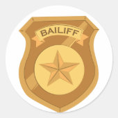 Bailiff Abzeichen Runder Aufkleber (Vorderseite)