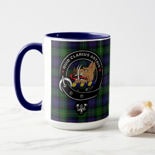 Baillie Clan Abzeichen & Tartan Combo Tasse