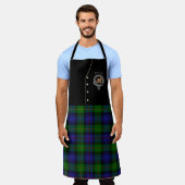 Baillie Clan Abzeichen & Tartan Kilt Schürze (Getragen)