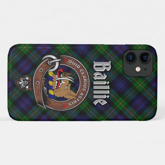 Baillie Clan Abzeichen & Tartan Phone Case (Rückseite (Horizontal))