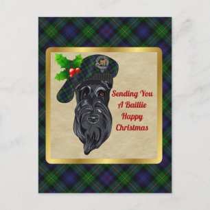 Baillie Clan Abzeichen & Tartan Postkarte