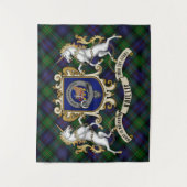 Baillie Clan Abzeichen & Tartan Tapestry Wandteppich (Vorderseite)