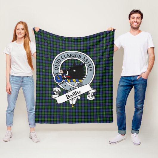 Baillie Junting Clan Abzeichen Tartan Kariert Fleecedecke (Beispiel)