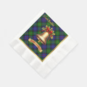 Baillie Personalisiert Tartan Christmas Serviette (Ecke)