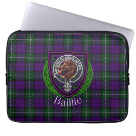 Baillie Schottischer Clan Tartan und Wappen Laptopschutzhülle