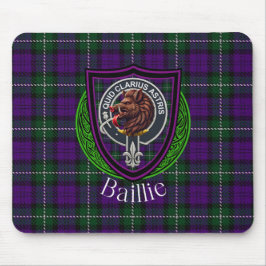 Baillie schottischer Clan Tartan und Wappen Mousepad