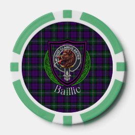 Baillie schottischer Clan Tartan und Wappen Pokerchips