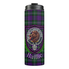 Baillie schottischer Clan Tartan und Wappen Thermosbecher