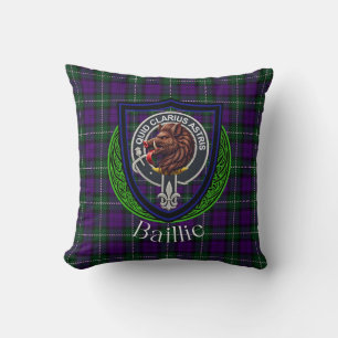 Baillie Schottischer Clan-Tartan-Wappen Kissen