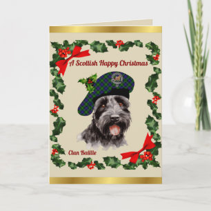Baillie Scottie Dog Personalisiert Xmas Karte