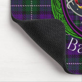 Baillie Scottish Clan Tartan and Crest Mousepad (Ecke)
