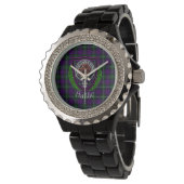 Baillie Scottish Clan Tartan & Crest Armbanduhr (Schrägansicht)