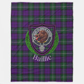 Baillie Scottish Clan Tartan Crest Fleecedecke (Vorderseite)