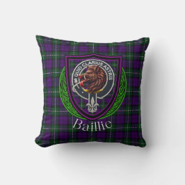 Baillie Scottish Clan Tartan & Crest Kissen