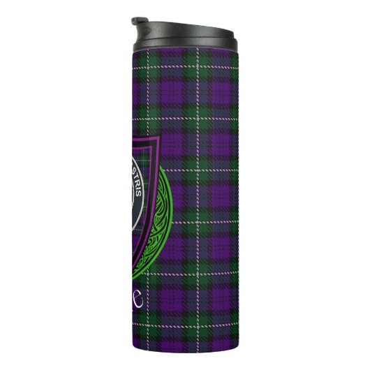 Baillie Scottish Clan Tartan & Crest Thermosbecher (Nach rechts gedreht)