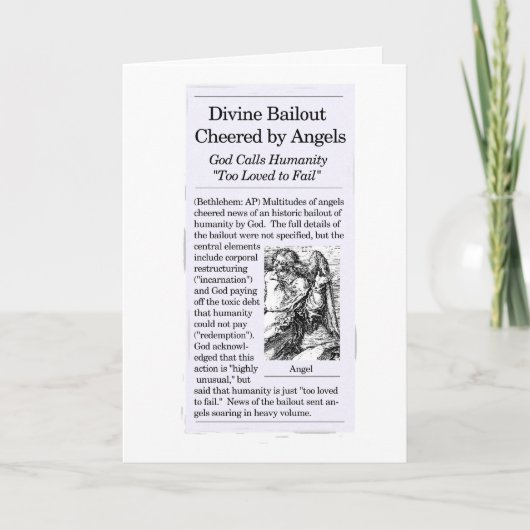 "Bailout Theme" Feiertagskarte (Vorderseite)