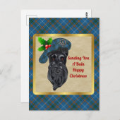 Bain Clan Abzeichen & Tartan Weihnachten Postkarte (Vorne/Hinten)