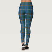 Bain Clan Scottish Tartan Kariertes Muster Leggings (Rückseite)