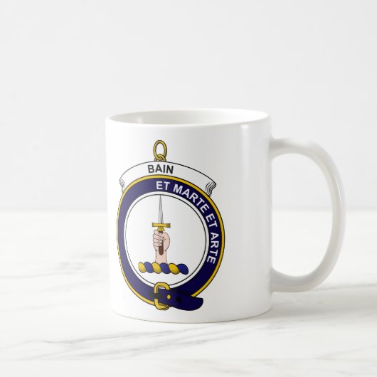 Bain - Clan-Wappen Kaffeetasse (Rechts)