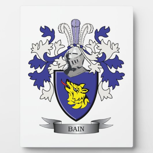 Bain Familienwappen Coat of Arms Fotoplatte (Vorderseite)