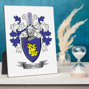 Bain Familienwappen Coat of Arms Fotoplatte