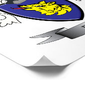 Bain Familienwappen Coat of Arms Poster (Ecke)