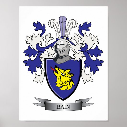 Bain Familienwappen Coat of Arms Poster (Vorne)