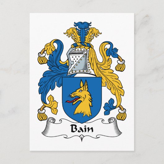 Bain Familienwappen Postkarte (Vorderseite)