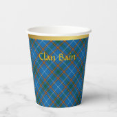 Bain Personalisiert Tartan Christmas Pappbecher (Rückseite)