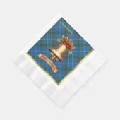 Bain Personalisiert Tartan Christmas Serviette (Ecke)