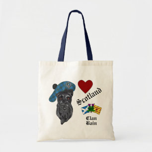 Bain Scottie Dog Tartan Tam Liebe Schottland Tragetasche