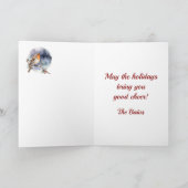 Bain Wappen & Tartan w/Robin Personalisiert Karte (Innenseite)