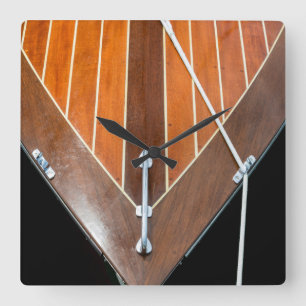 Bainbridge Island Holzboote Festival Quadratische Wanduhr